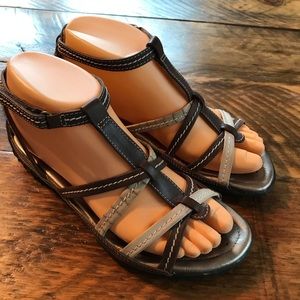 Ecco STRAPPY sandal 37 7 brown taupe leather